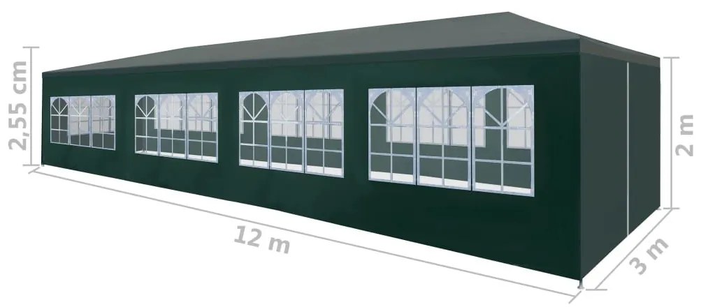 Τέντα Εκδηλώσεων Πράσινη 3 x 12 μ. - Πράσινο