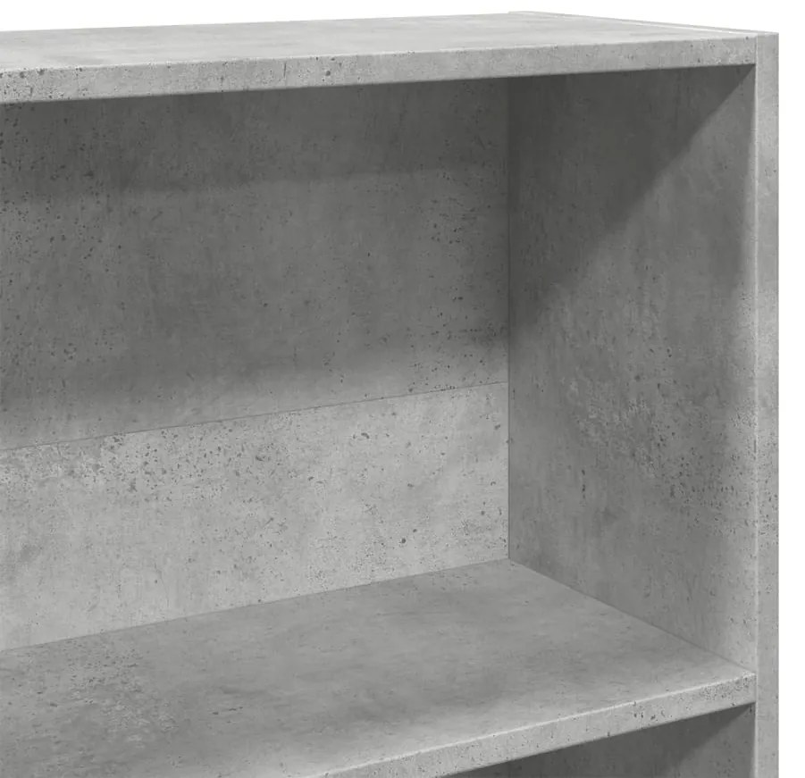 vidaXL Βιβλιοθήκη Γκρι Σκυροδέματος 80x24x143 εκ. Επεξεργ. Ξύλο