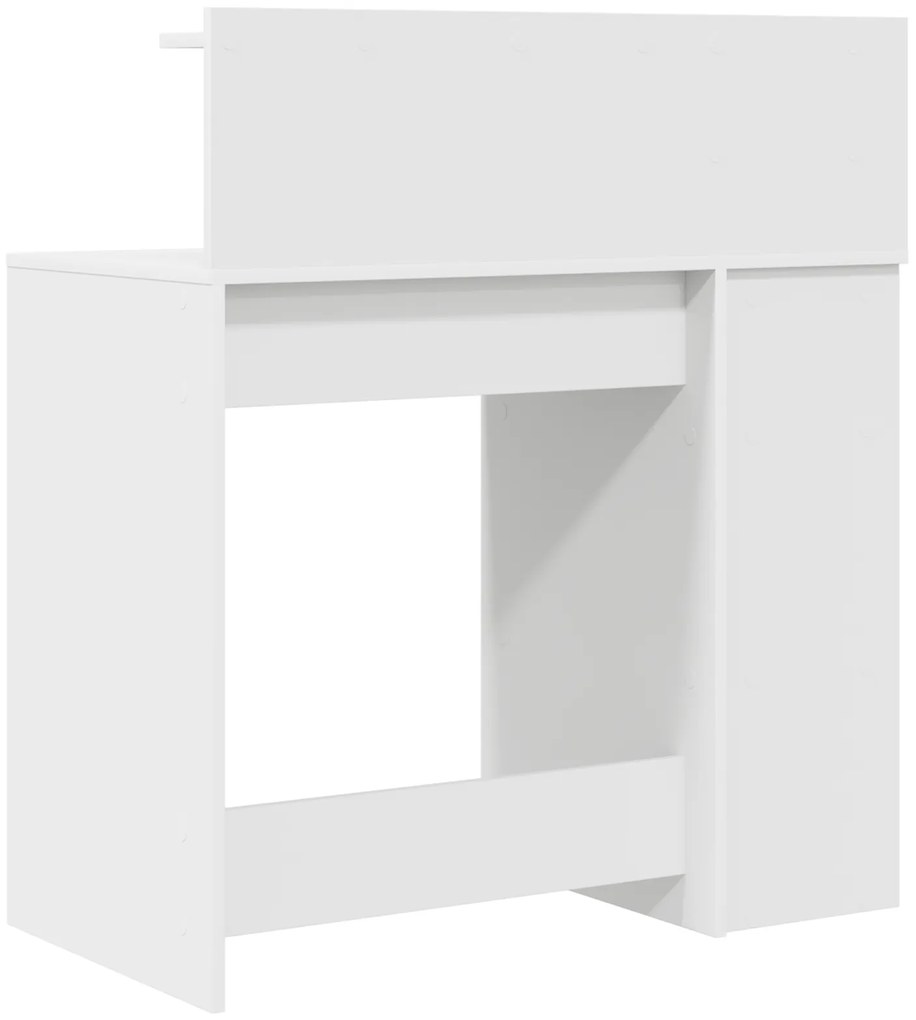 vidaXL Γραφείο με Αποθήκευση Λευκό 90x48x101.5 εκ Επεξεργασμένο Ξύλο