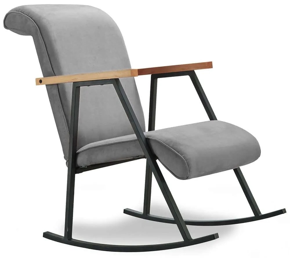 Πολυθρόνα Κουνιστή Yoka 859FTN1704 64x86x96cm Grey