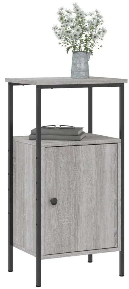 vidaXL Κομοδίνα 2 τεμ. Γκρι Sonoma 41 x 31 x 80 εκ. από Επεξεργ. Ξύλο