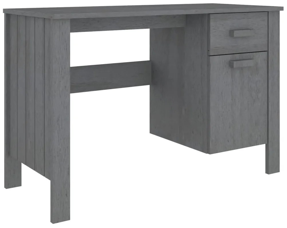 vidaXL Γραφείο HAMAR Σκ. Γκρι 113 x 50 x 75 εκ. Μασίφ Ξύλο Πεύκου