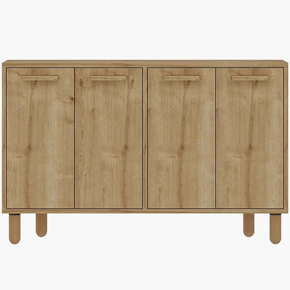 Μπουφές Venedik 327ODS1282 120x29,6x73,6cm Oak Μοριοσανίδα, Μελαμίνη