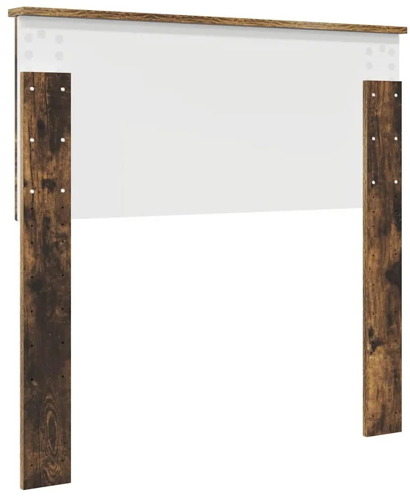 vidaXL Κεφαλάρι με κεφαλάρι Καπνιστό Δρύς 80 cm Επεξεργασμένο ξύλο