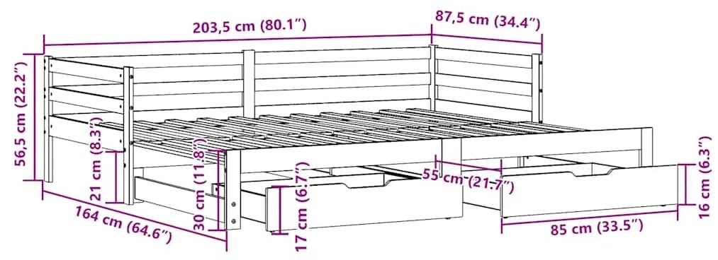 ΚΑΝΑΠΕΣ ΚΡΕΒΑΤΙ ΣΥΡΟΜΕΝΟΣ ΧΩΡΙΣ ΣΤΡΩΜΑ 80X200 ΕΚ. &amp; ΣΥΡΤΑΡΙΑ 3302159