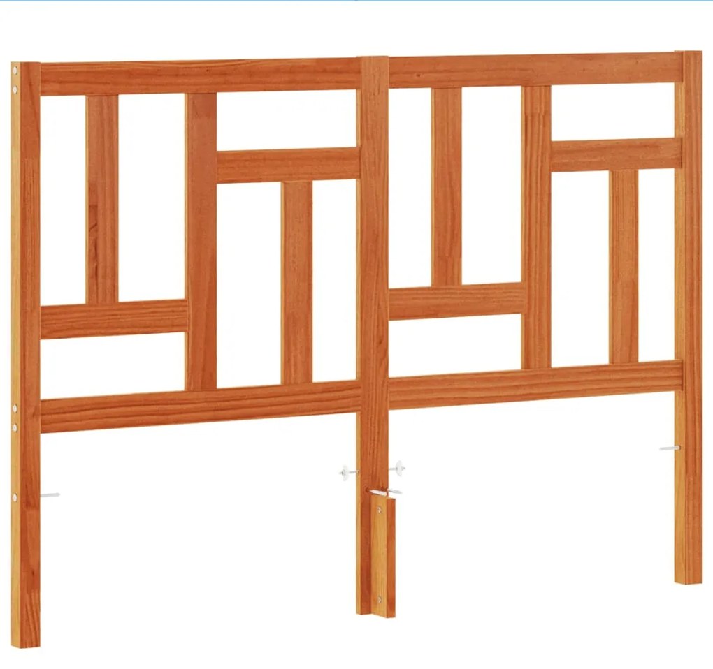 vidaXL Κεφαλάρι Καφέ Κεριού 135 εκ. από Μασίφ Ξύλο Πεύκου