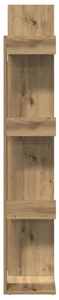 vidaXL Βιβλιοθήκη Αρτισιανή Δρυς 48x25,5x140 εκ. Επεξεργ. Ξύλο