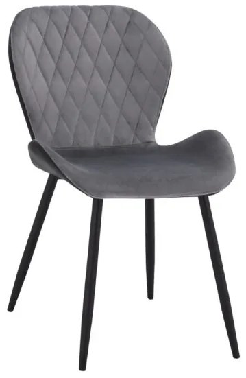 ΚΑΡΕΚΛΑ ADALYN ΜΕ ΜΑΥΡΟ PU ΚΑΙ ΓΚΡΙ ΒΕΛΟΥΔΟ HM8729.01 51x58x82Υ εκ.