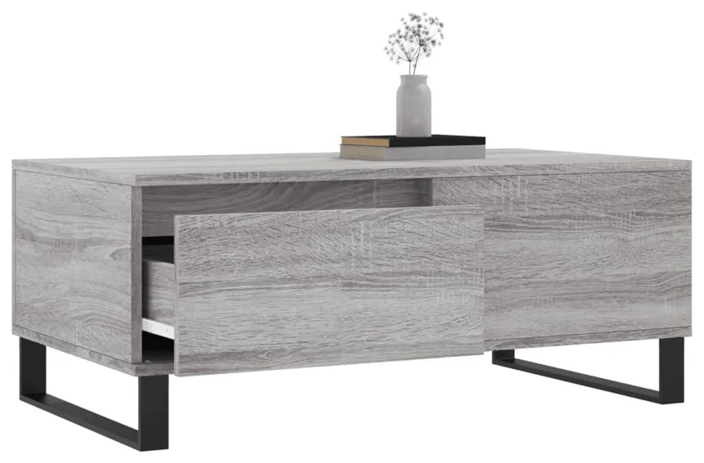 vidaXL Τραπεζάκι Σαλονιού Γκρι Sonoma 90x50x36,5εκ. Επεξεργασμένο Ξύλο