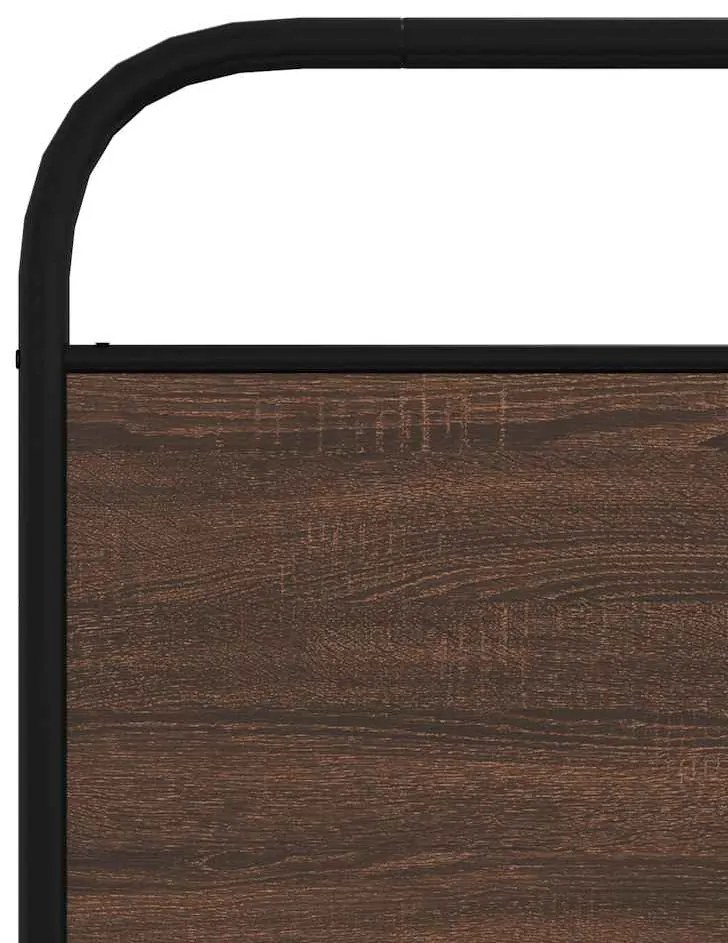 vidaXL Κεφαλάρι Καφέ Δρυς 107 εκ. Ατσάλι/Επεξεργασμένο Ξύλο