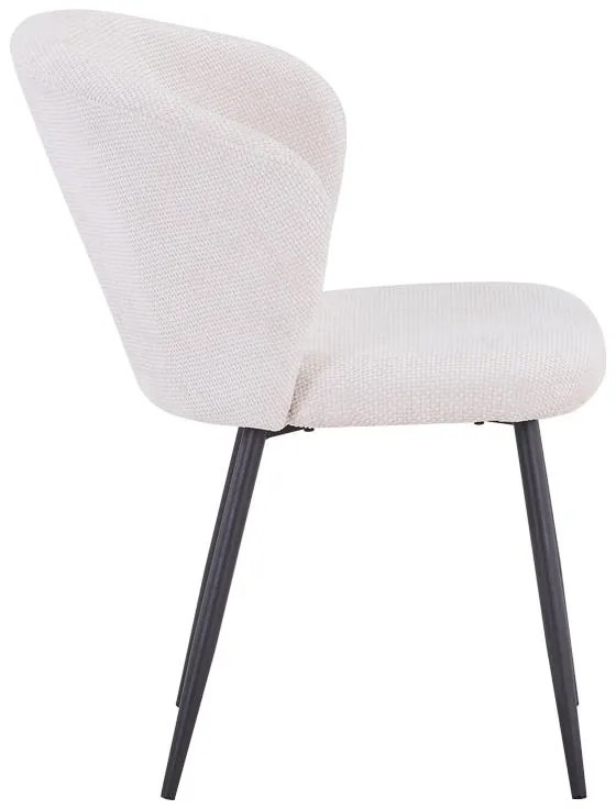 Καρέκλα Karg λευκό ύφασμα-πόδι μαύρο μέταλλο 57x62x80εκ 57x62x80 εκ.