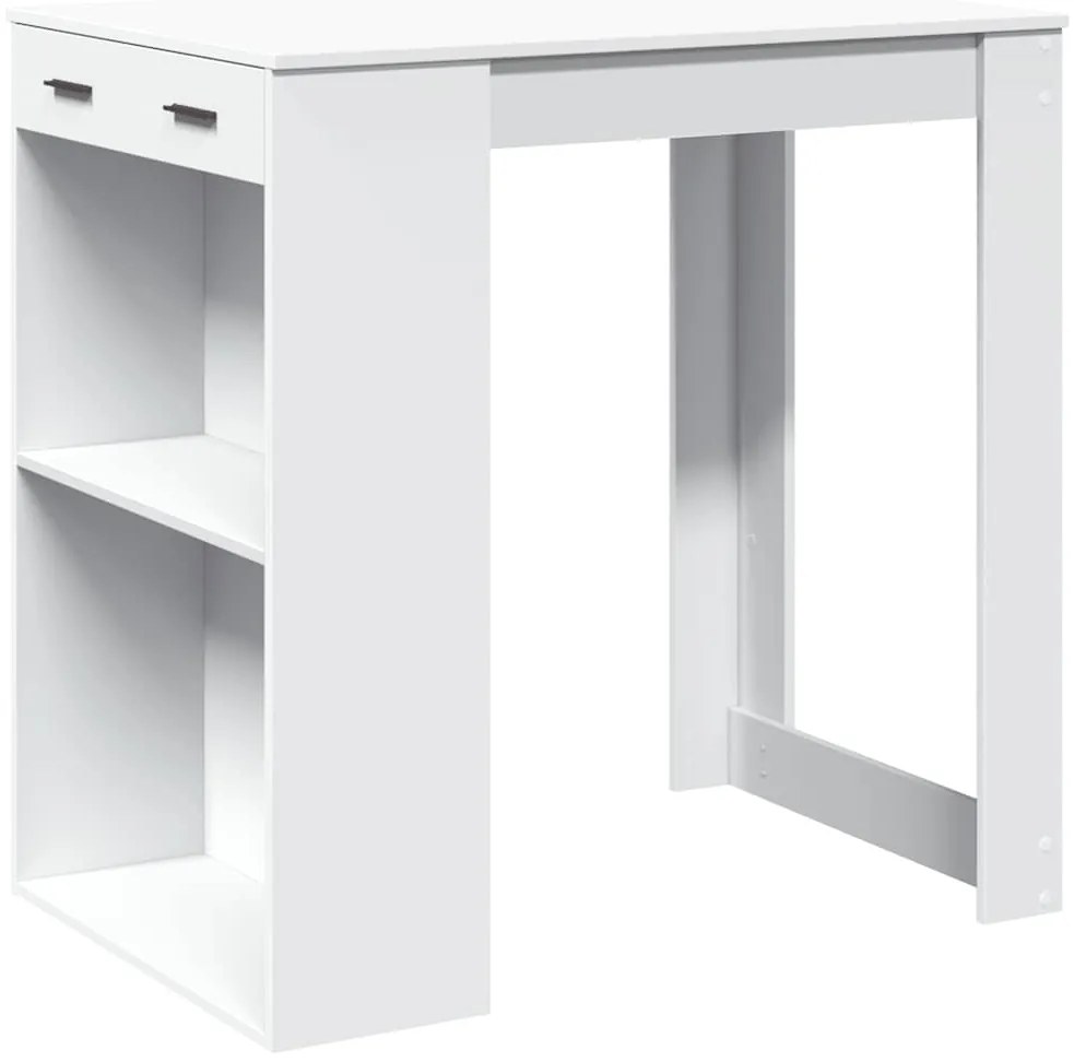 vidaXL Τραπέζι Μπαρ Λευκό 102x70x103,5εκ. Επεξεργ. Ξύλο