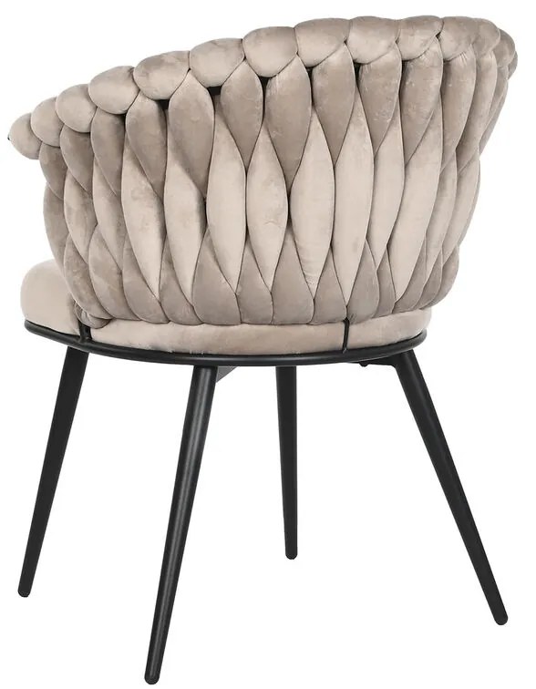 Καρέκλα DKD Home Decor Μαύρο Μπεζ 60 x 66 x 84 cm 66 x 60 x 84 cm