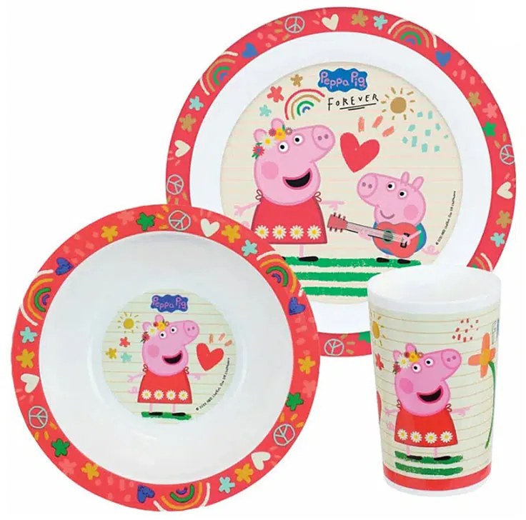 Παιδικό Σετ Φαγητού 3τμχ Ango Peppa Pig 006105