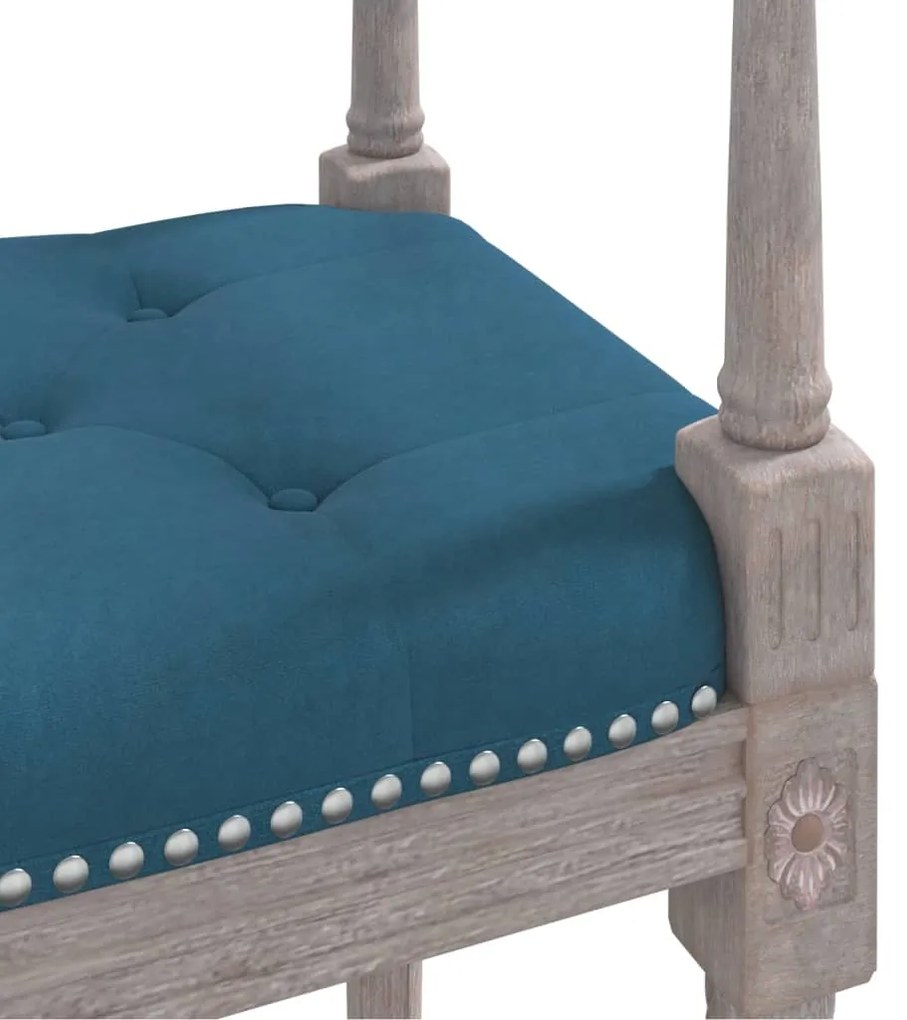 vidaXL Πάγκος Μπλε 110 x 40 x 70 εκ. Βελούδινος