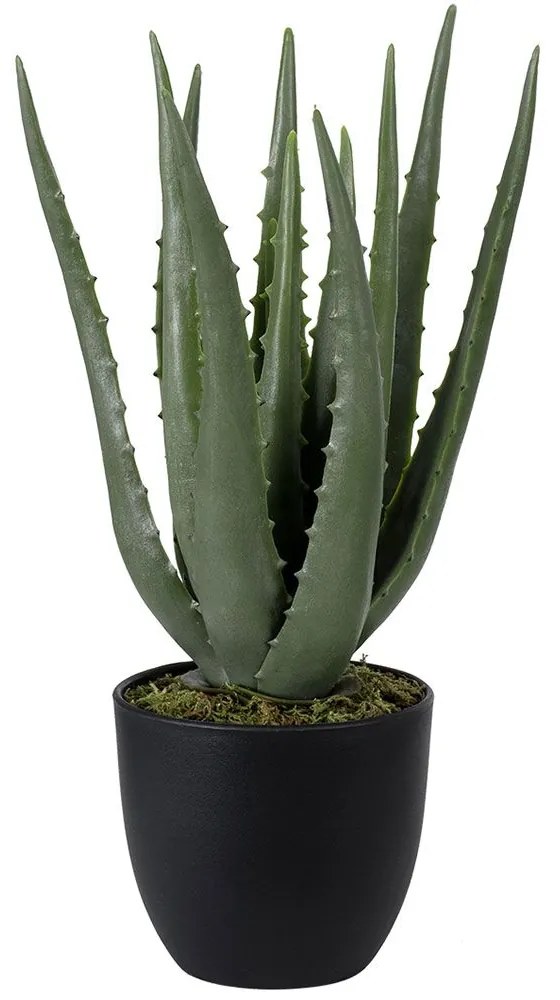 Τεχνητό Φυτό Σε Γλάστρα Aloe 20064 38cm Green Globostar Polyethylene