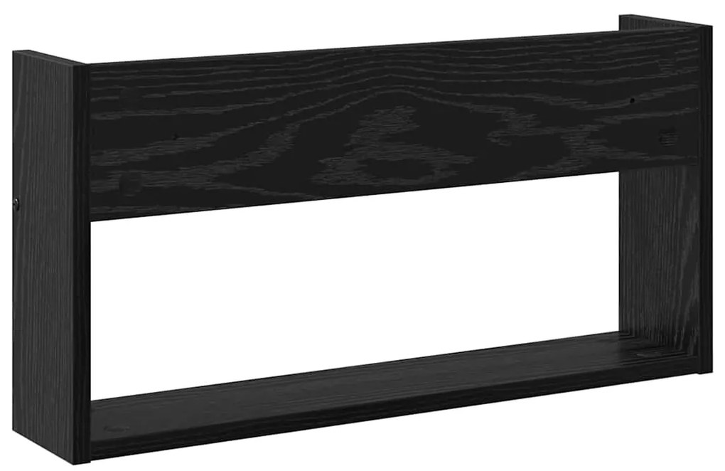 vidaXL Ράφι Περιοδικών Μαύρη Οξυά 60 x 12 x 30 εκ Επεξεργασμένο ξύλο