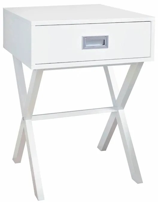 WICK Κομοδίνο Άσπρο Λάκα MDF  40x40x55cm Ε749,3