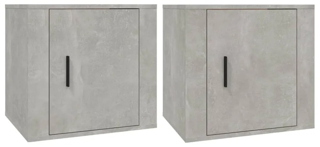 vidaXL Κομοδίνα 2 τεμ. Γκρι Σκυροδέματος 50x39x47 εκ.
