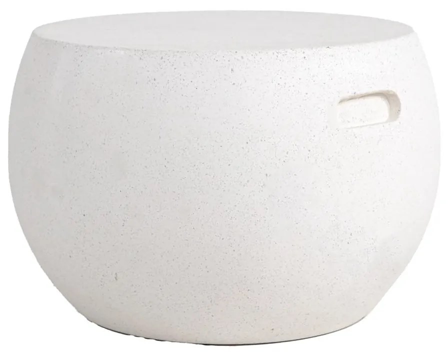 Τραπέζι Καθιστικού Rieti Terazzo White Round (44x44x34) Soulworks 0800047