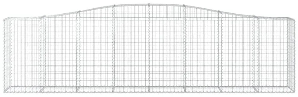 Συρματοκιβώτια Τοξωτά 15 τεμ. 400x50x100/120 εκ. Γαλβαν. Ατσάλι - Ασήμι