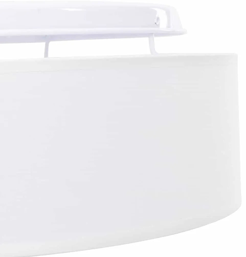vidaXL Λάμπα Οροφής Λευκό 38 x 13.5 εκ. ύφασμα