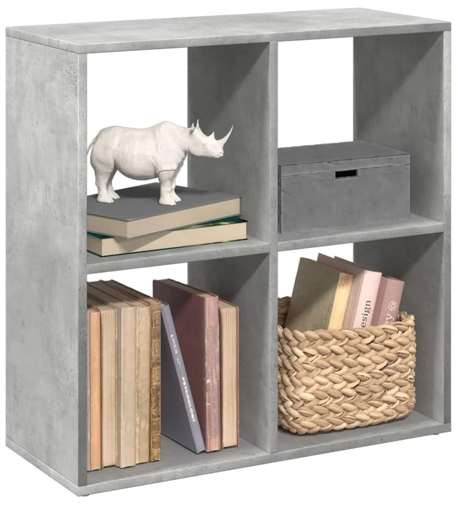 Βιβλιοθήκη/Διαχωριστικό Χώρου Γκρι 69,5x29x69,5 εκ. Επεξ. Ξύλο