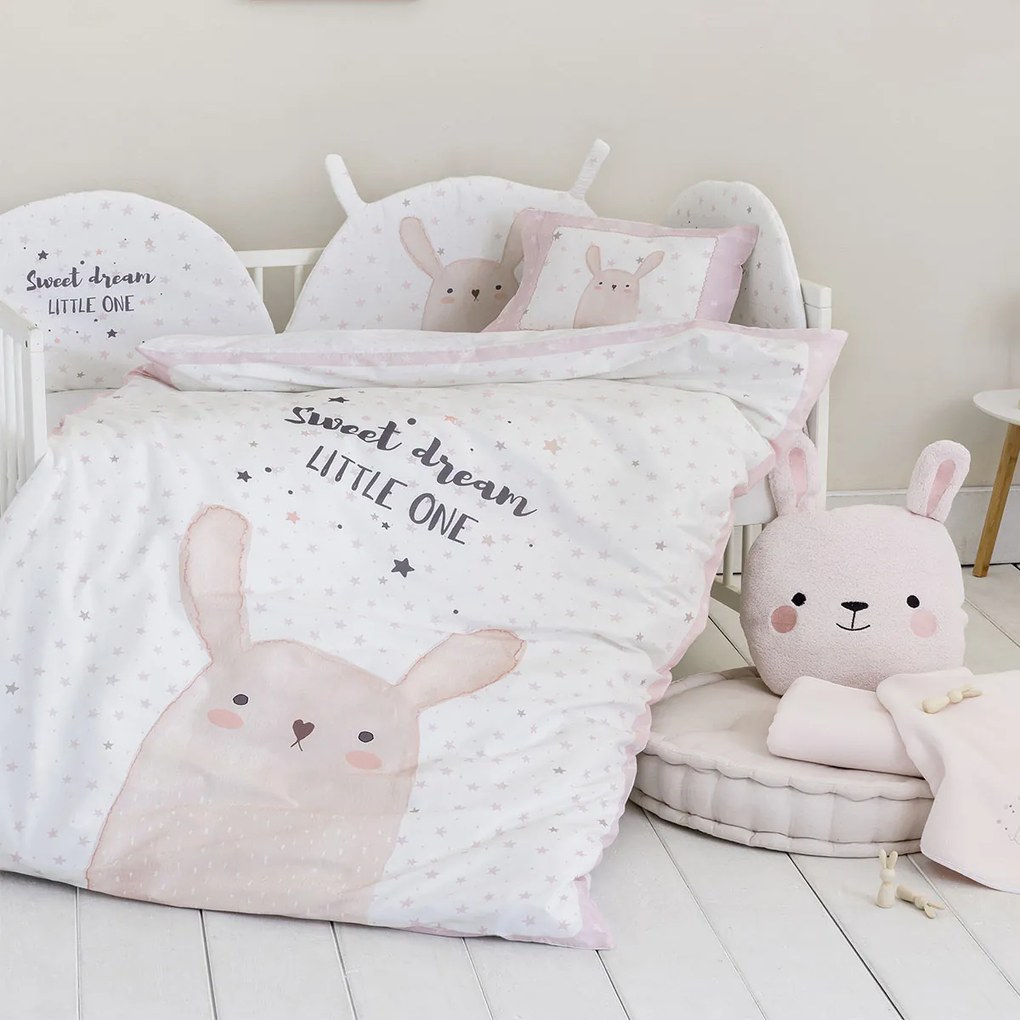 Κουβερλί Κούνιας (100x140) 2 Όψεων Nima Lovely Bunny