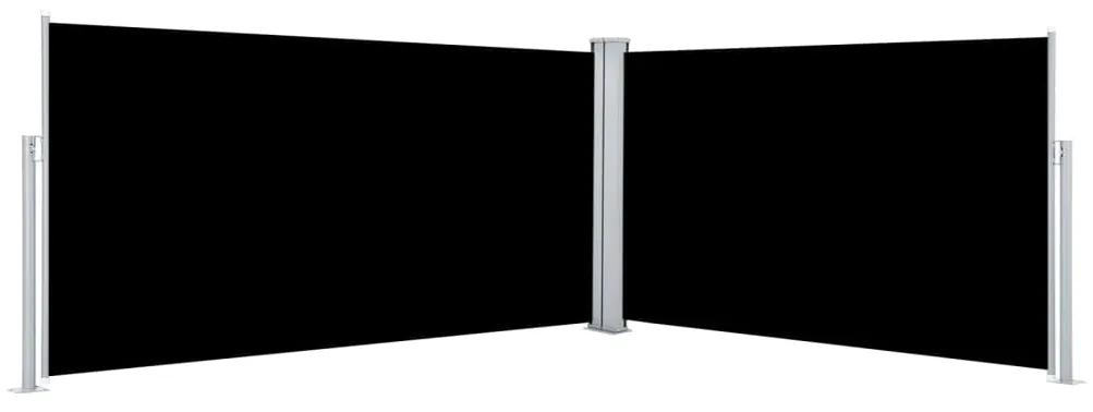 Διαχωριστικό Βεράντας Συρόμενο Μαύρο 160 x 600 εκ.