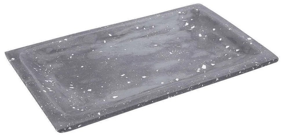 Διακοσμητική Πιατέλα Οθρογώνια TZB120 43x27x4cm Grey Espiel Cement