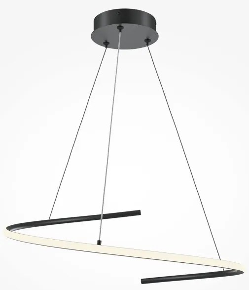 Κρεμαστό Φωτιστικό Οροφής LED 31W Μαύρο 3000K-4000K Dimmable Curve MOD242PL-L33BK Maytoni MOD242PL-L33BK Μαύρο