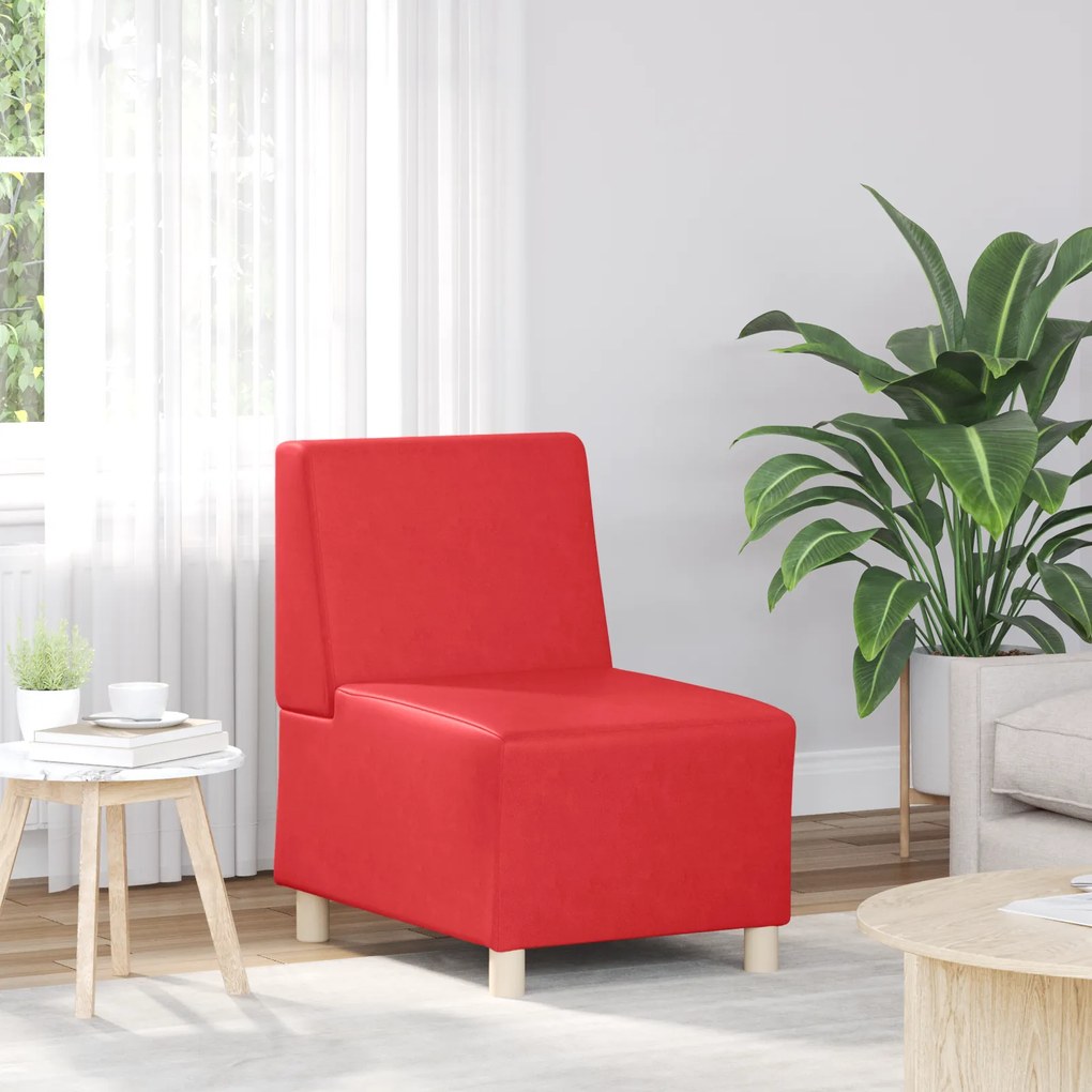 vidaXL Καναπέδες 2 pcs Κόκκινο 55 x 74 x 82 εκ. Τεχνητό δέρμα