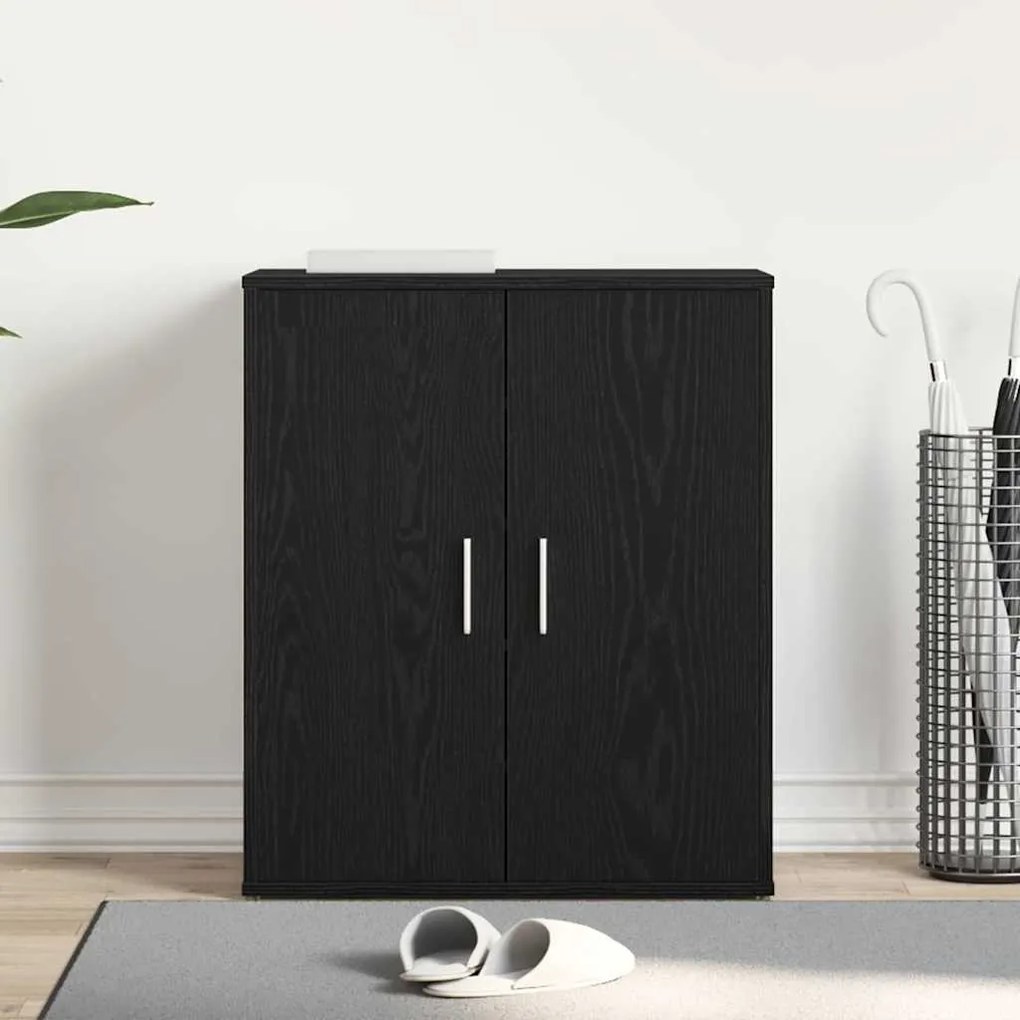 vidaXL Παπουτσοθήκη Μαύρη δρυς 60 x 35 x 70 cm Επεξεργασμένο ξύλο