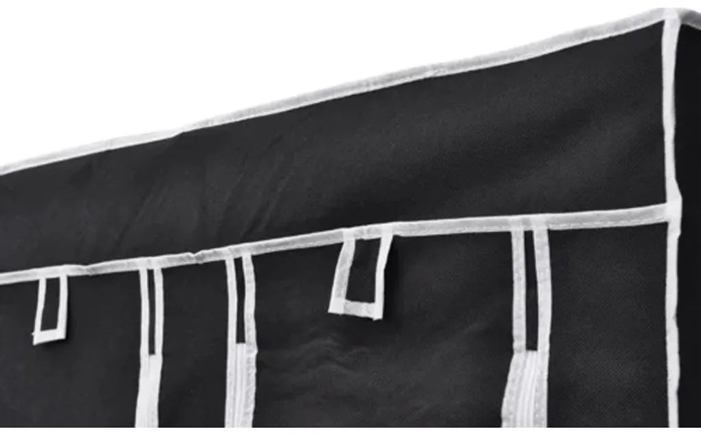 vidaXL Ντουλάπα Αναδιπλούμενη Μαύρη 110 x 45 x 175 εκ.