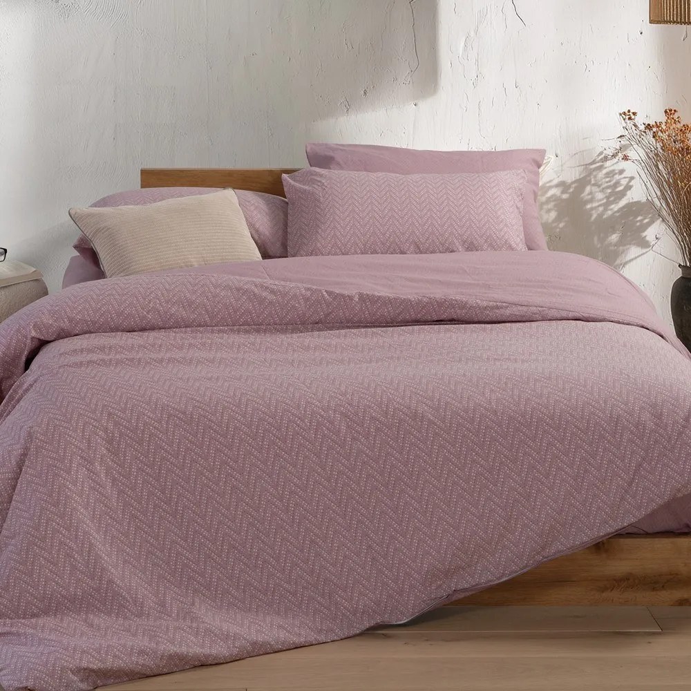 Σεντόνια Suspen (Σετ 4τμχ) Mauve Nef-Nef Homeware Υπέρδιπλo 240x270cm 100% Cotton