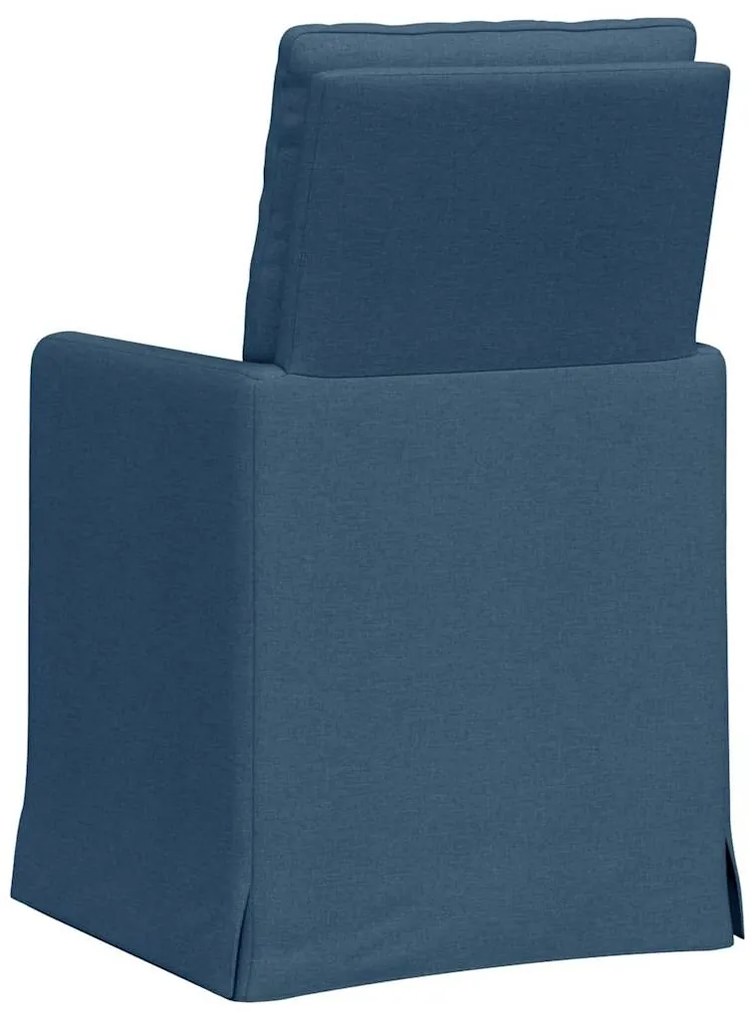 vidaXL Καρέκλες φαγητού 2 pcs Μπλε 57 x 67 x 98 εκ ύφασμα