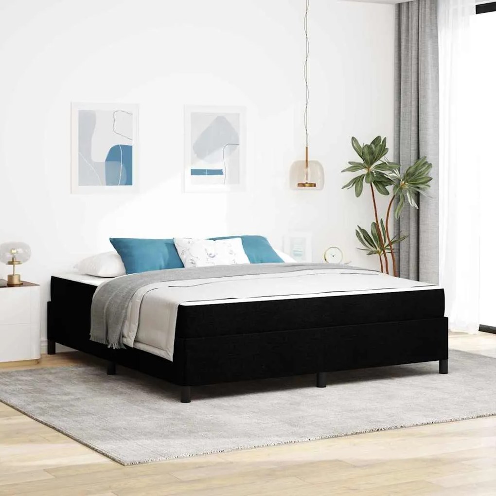 vidaXL Κρεβάτι με ελατήρια Μαύρο 180 x 200 cm