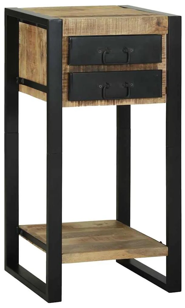 vidaXL End Table Καφέ 40 x 40 x 80 cm Μασίφ ακατέργαστο ξύλο μάνγκο