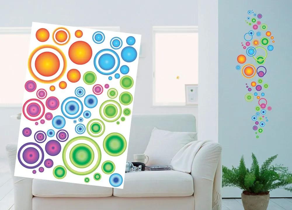 Διακοσμητικά αυτοκόλλητα τοίχου χρωματιστοί κύκλοι