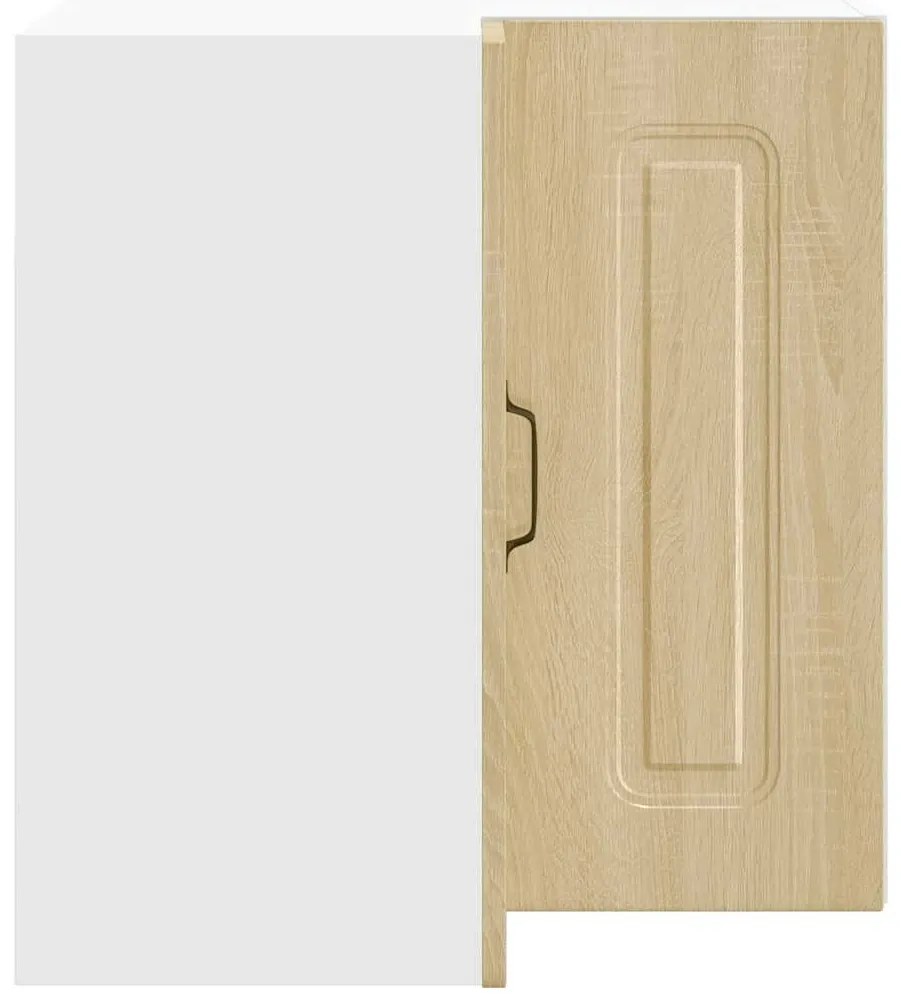 Γωνιακό ντουλάπι κουζίνας "Kalmar" Sonoma Oak Engineered Wood - Καφέ