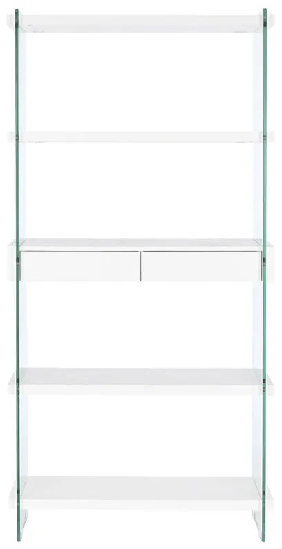 Ράφια DKD Home Decor Λευκό Διαφανές Κρυστάλλινο Ξύλο MDF 90 x 35 x 180 cm (1)