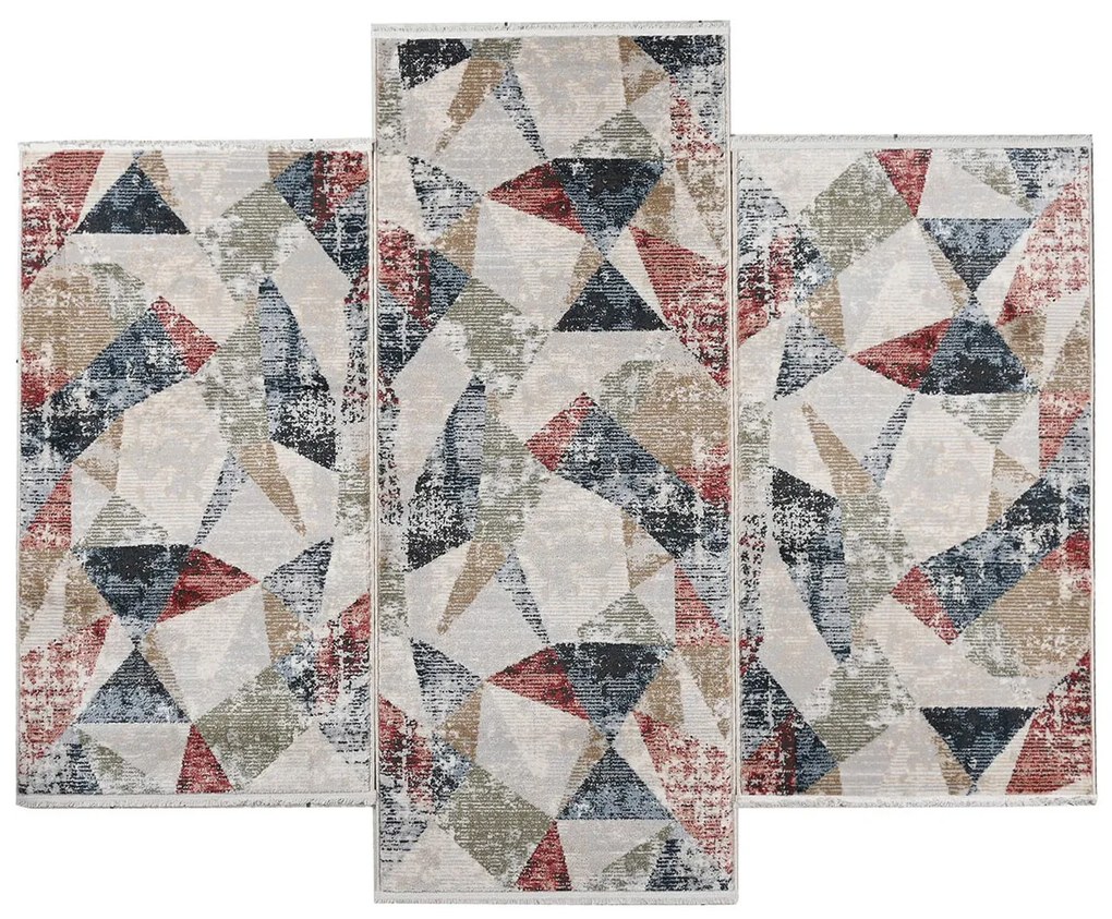 Χαλιά Κρεβατοκάμαρας (Σετ 3τμχ) Polcarpet Allegra Valencia 547 L.Grey Rose