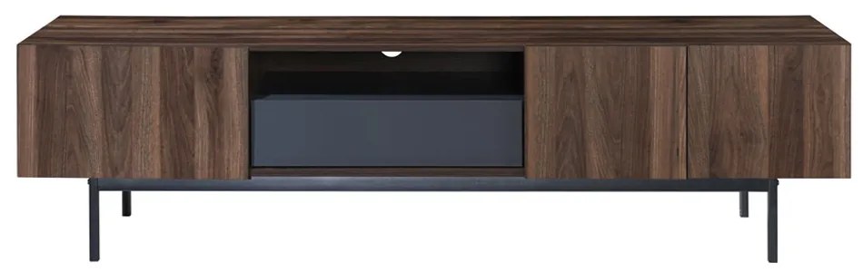 GROOVES TV STAND 2ΠΟΡΤΕΣ 2ΣΥΡΤΑΡΙΑ WOTAN OAK ΓΚΡΙ 180x41,5xH50cm - 05-0668 - 05-0668