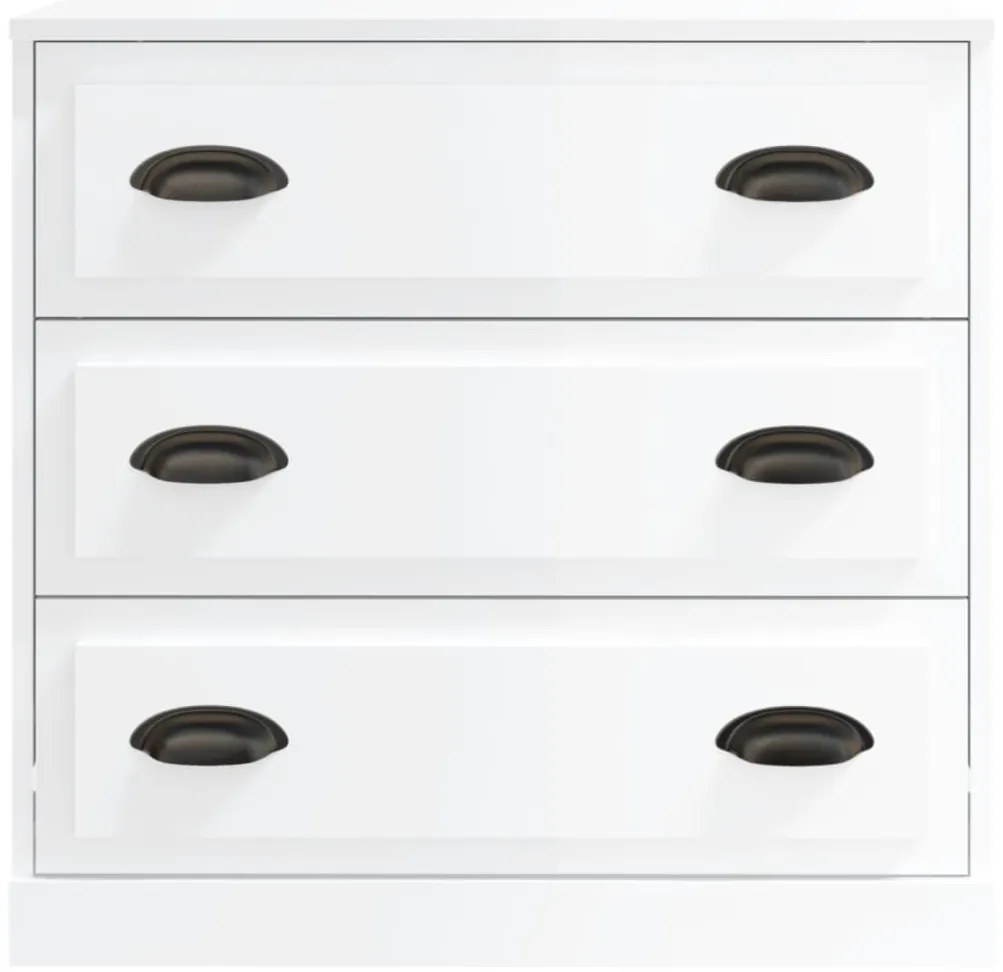 vidaXL Ντουλάπια 2 τεμ. Γυαλιστερό Λευκό Επεξεργασμένο Ξύλο