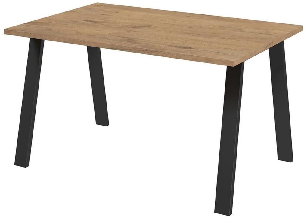 Τραπέζι Tucson 141, Lancelot δρυς, 75x90x138cm, 47 kg, Πλαστικοποιημένη μοριοσανίδα, Μέταλλο | Epipla1.gr