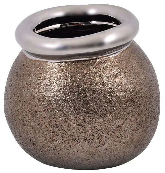 Βάζο Κεραμικό 0024-82-049 15,5cm Silver Ceramic