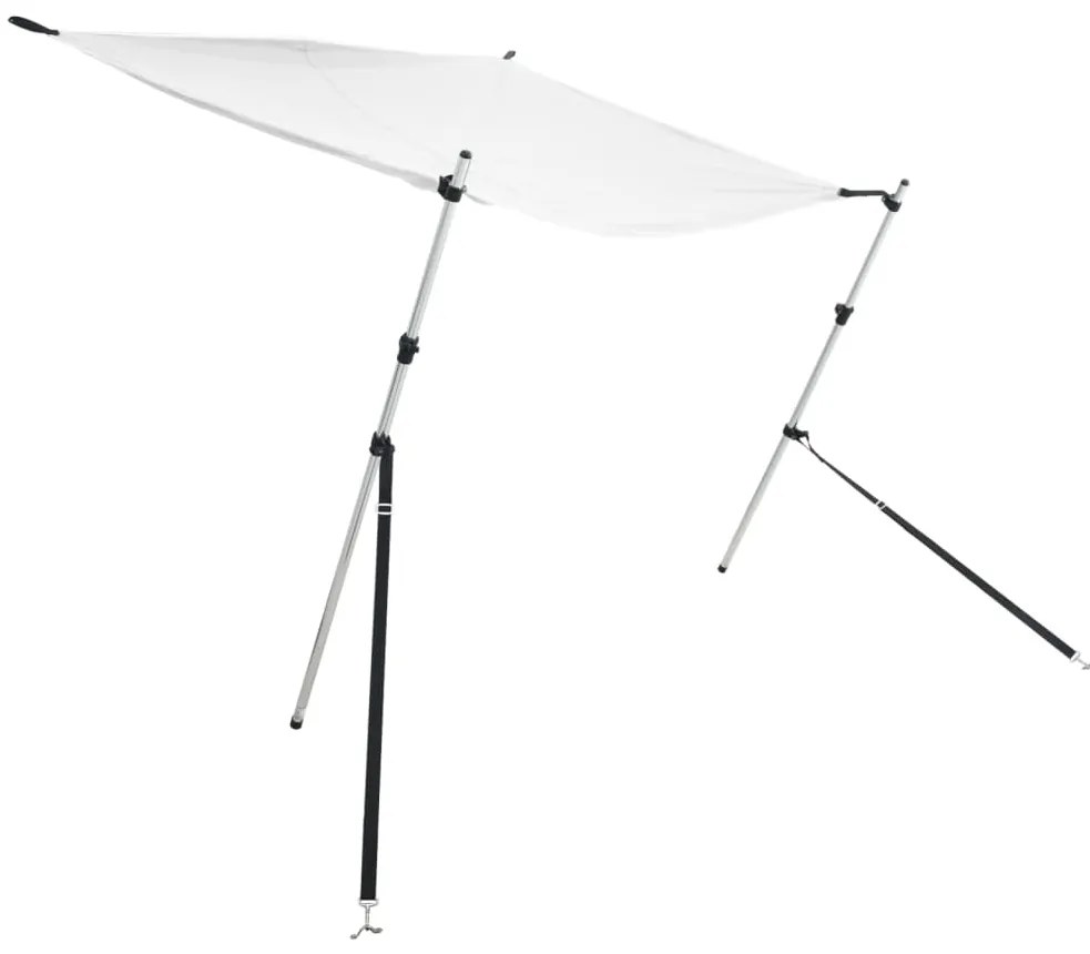 vidaXL Επέκταση Σκιάστρου Σχήμα Τ Λευκή 170x208x(115-183) εκ.