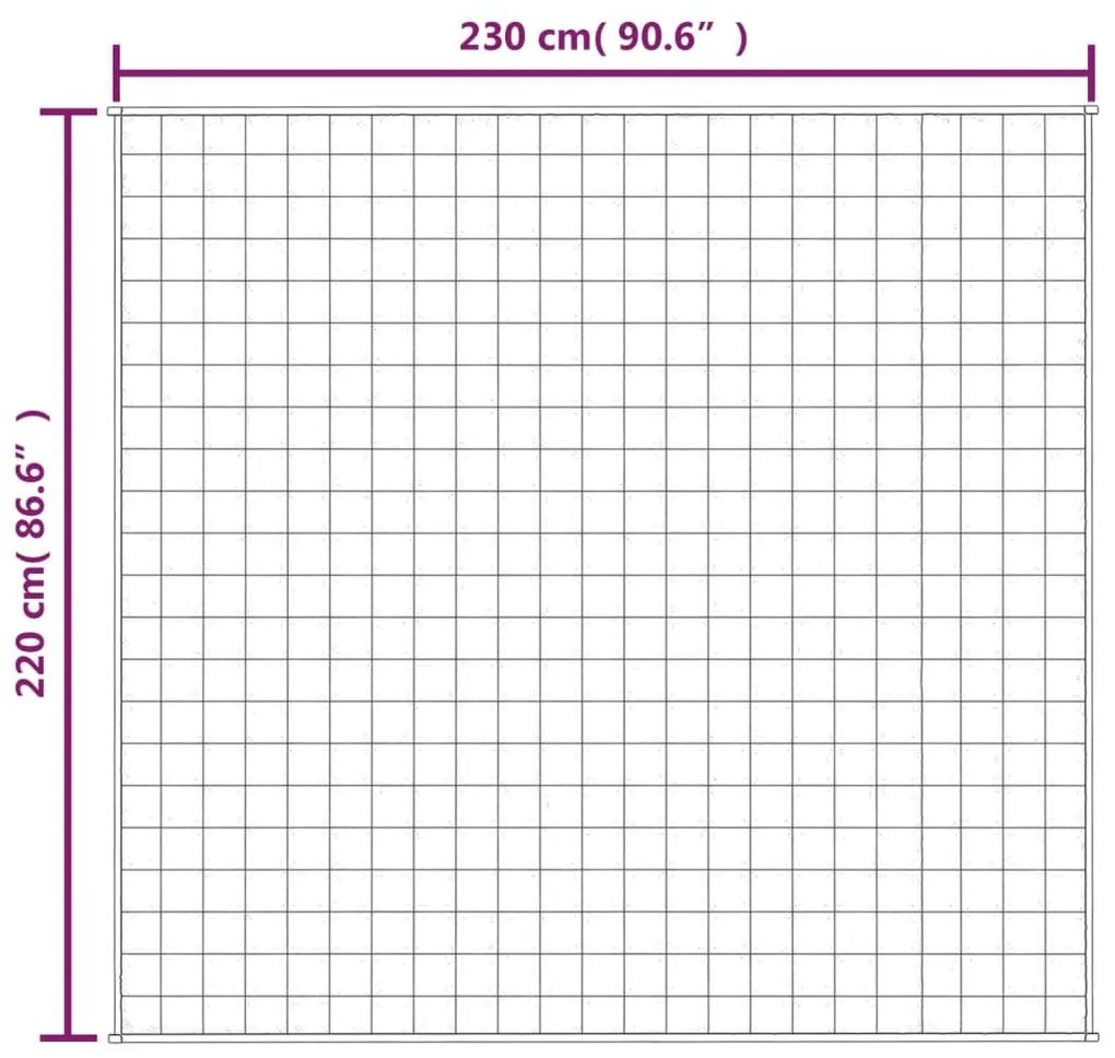 Κουβέρτα Βαρύτητας Ανοιχτό Κρεμ 220 x 230 εκ. 15 κ. Υφασμάτινη - Κρεμ