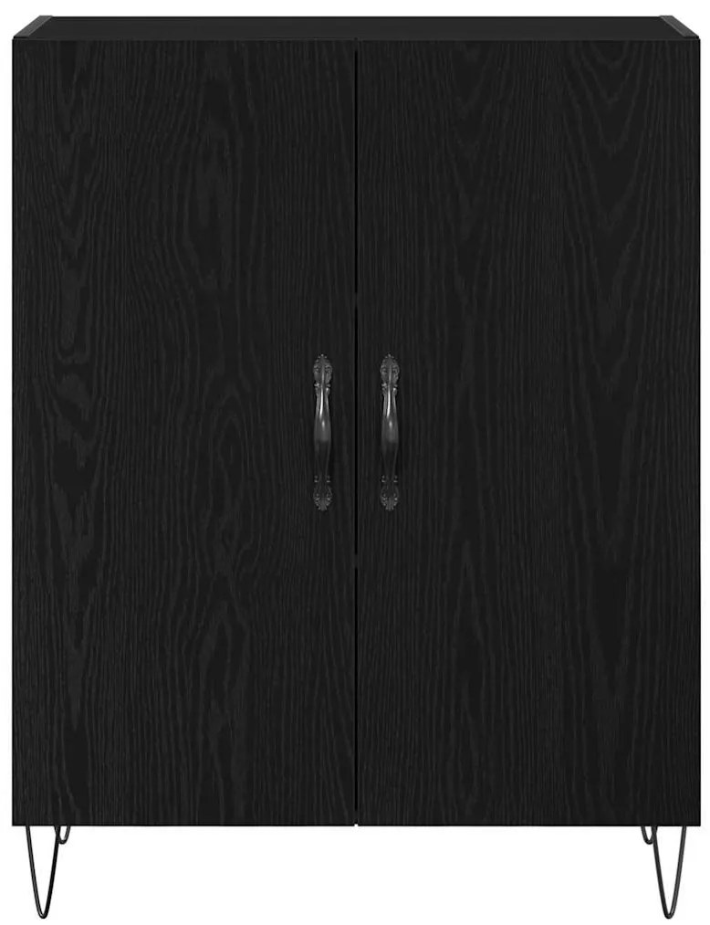 vidaXL Highboard 2 pcs Μαύρη δρυς 70 x 34 x 180 εκ. Επεξεργασμένο ξύλο