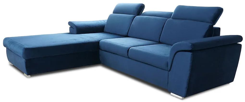 Γωνιακός καναπές Κρεβάτι MILANOS Mini, με αποθηκευτικό χώρο, μπλέ 270x103x212cm-Αριστερή γωνία-BOG1434